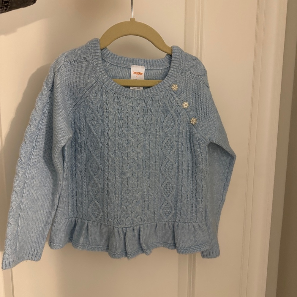 Gymboree Knit Sweater with Floral Buttons